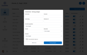 Eudaria Patienten anlegen